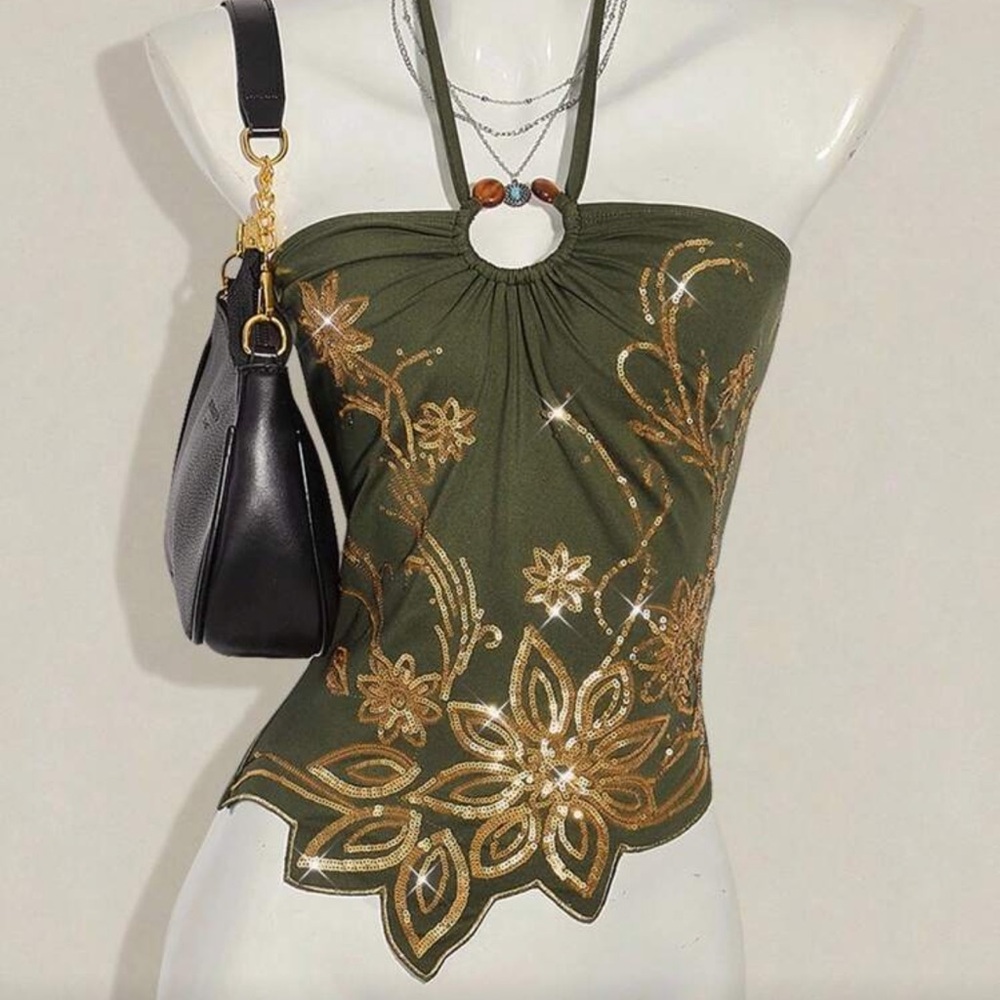 RARE floral halter top - Picture 7 of 7